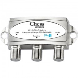 Chess Commutateur DiSEqC 2/1 + 3 Fiches F