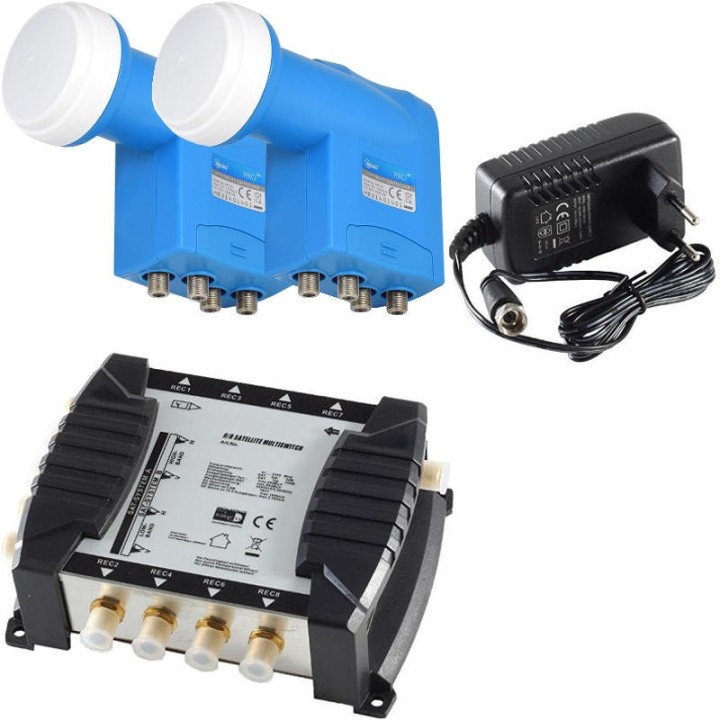 Chess Multiswitch 9/8 NT + 2 Globo PRO4R LNB Quattro