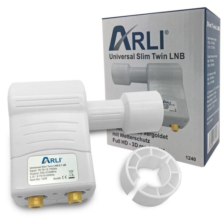 Arli LNB Universel Twin Slim 0,1 dB