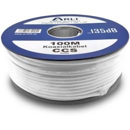 100 m Câble Coaxial 135 dB Blanc