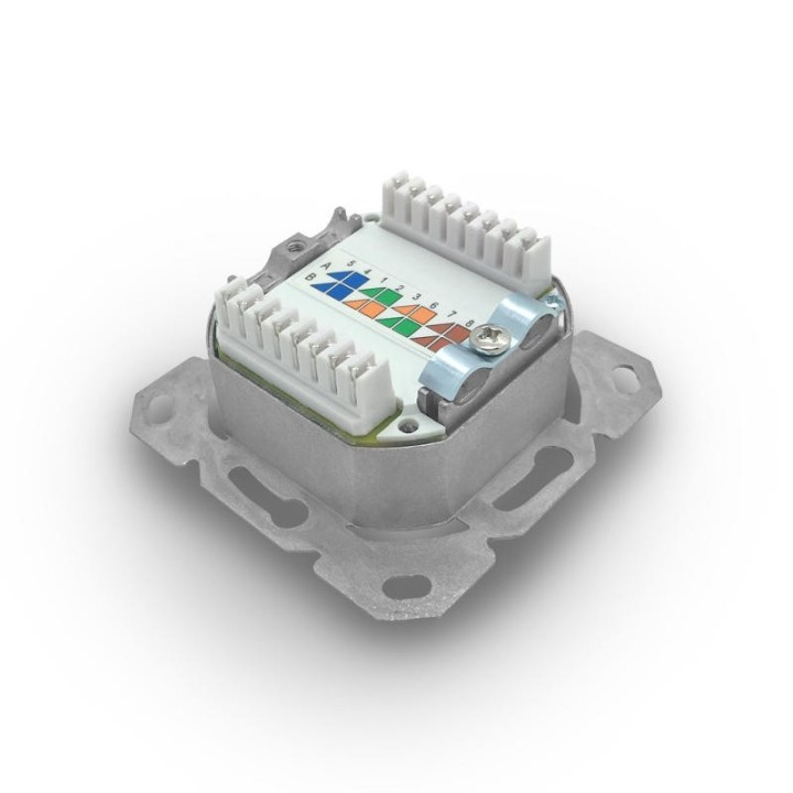 Prise Réseau CAT 6a 2x RJ45