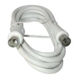 1,5 m Cordon TV Câble Coaxial Fiches Mâle & Femelle