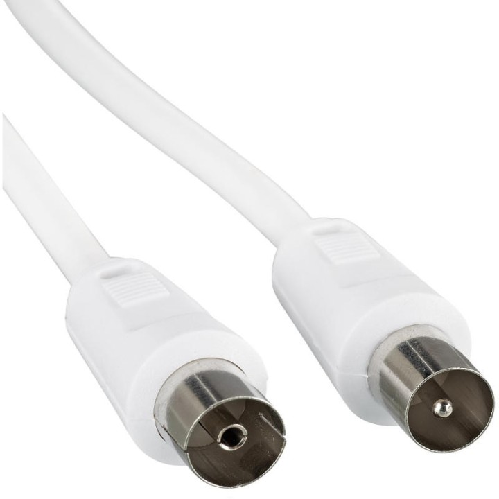 1,5 m Cordon TV Câble Coaxial Fiches Mâle & Femelle