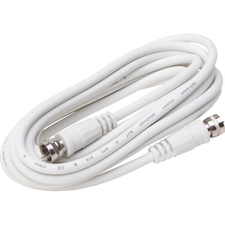 3,75 m Cordon SAT Câble Coaxial 2X Fiches F Mâles
