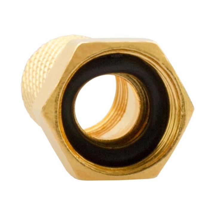 10 Fiches F à Visser Or 7 mm avec écrou large et joint torique