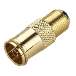 5 Raccords Droits Or TV Femelle / F-Femelle