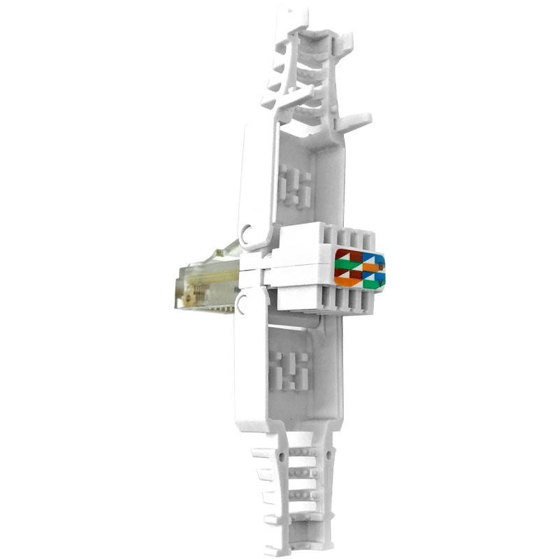 2 Connecteurs réseau RJ45 CAT 6 montage sans outil