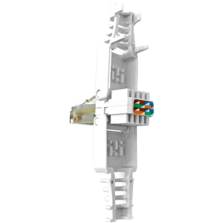 2 Connecteurs réseau RJ45 CAT 6 montage sans outil