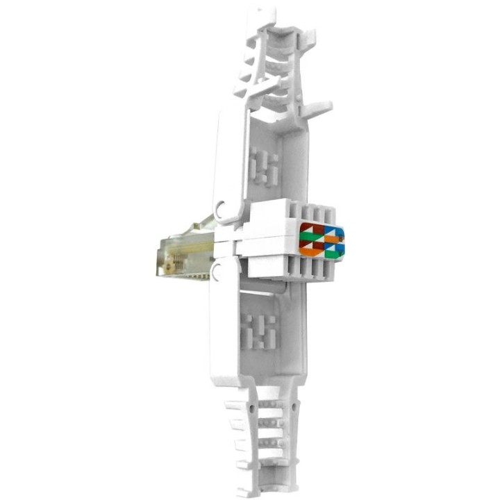 2 Connecteurs réseau RJ45 CAT 6 montage sans outil