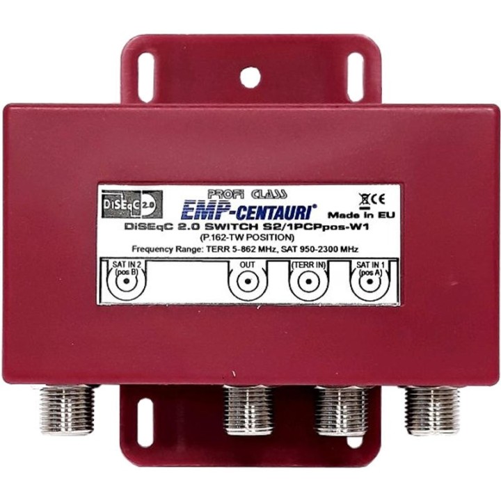 Commutateur DiSEqC 2/1 + Terrestre EMP-Centauri S2/1PCPpos-W1 (P.162-TW Position)
