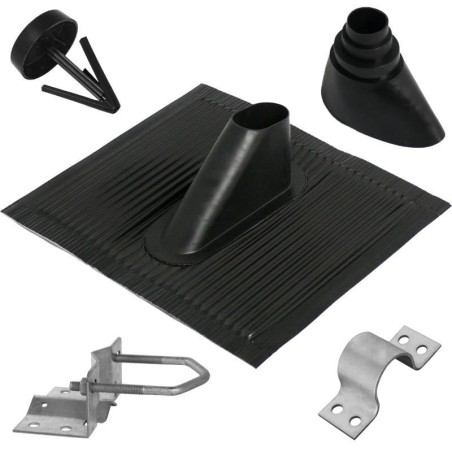 Ensemble Tuile Malléable Alu 42 mm Noir